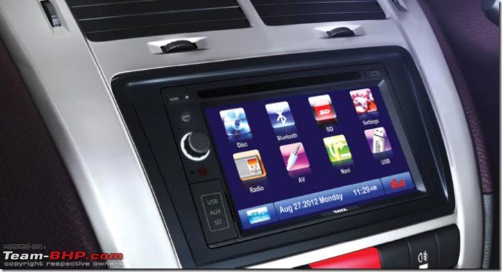 Tata Manza Club Class Sedan Interior touch screen display