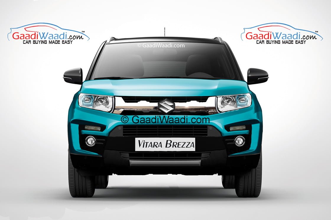 Maruti-Suzuki-Vitara-Brezza-YBA-rendering-front-view - CarBlogIndia