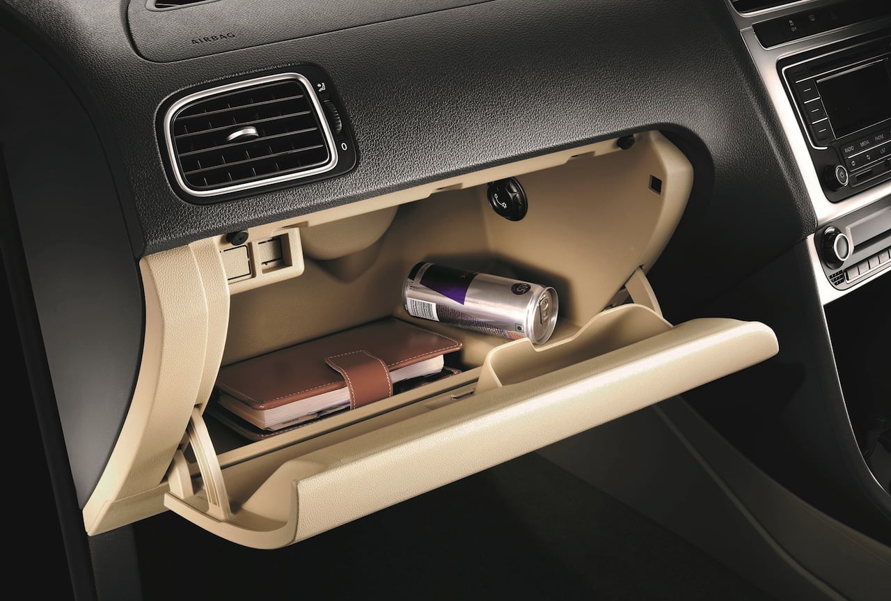 2015VolkswagenPoloIndiacooledglovebox CarBlogIndia