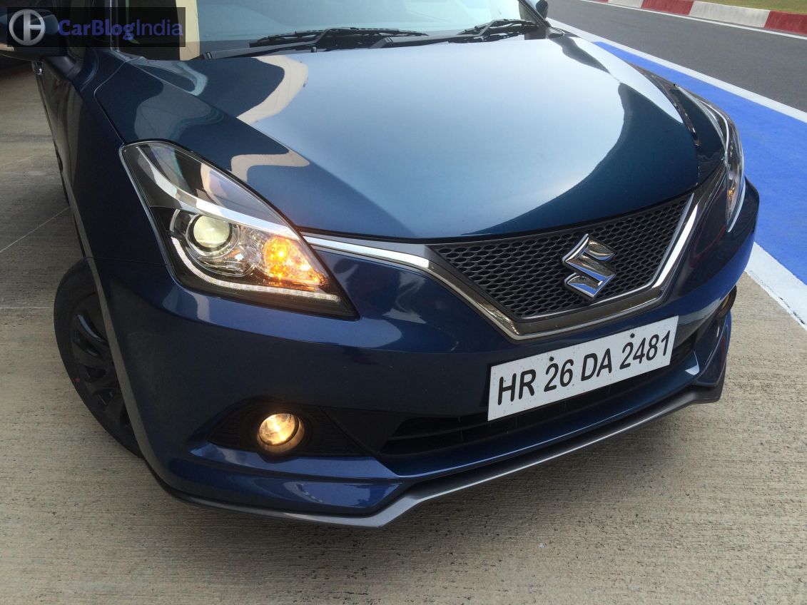 maruti baleno rs test drive review images front bumper CarBlogIndia