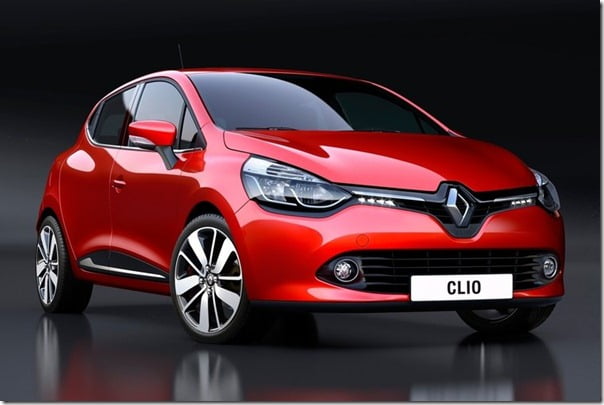 2013 Renault Clio studio shot front red