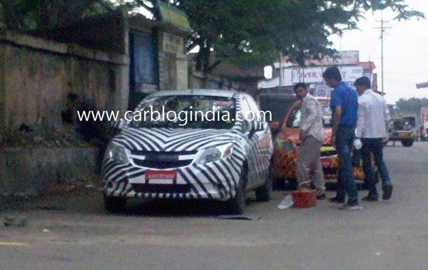 Chevrolet Sail Hatchback And Sedan Spy Pictures (1)