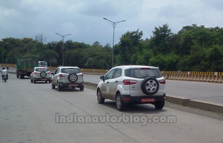 Ford Ecosport Caught Testing In Pune rear