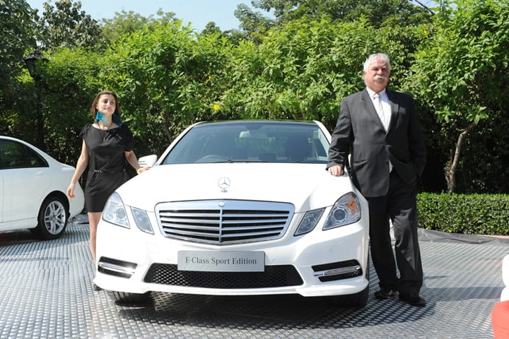 Mr. Peter Honegg, Managing Director and CEO, Mercedes-Benz India at launch of C-Class & E-Class Sport Edition