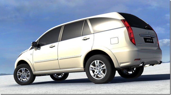 Tata Aria low cost model rear