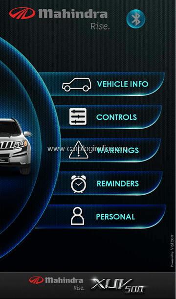 Mahindra XUV500 BlueSense Android Application