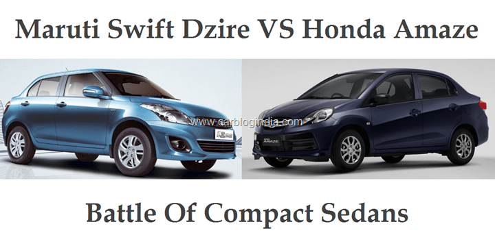 Honda Amaze VS Maruti Swift Dzire