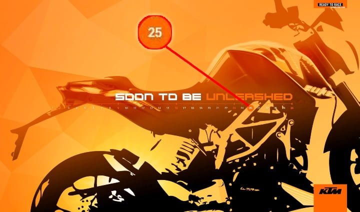 KTM 390 Duke Teaser Image