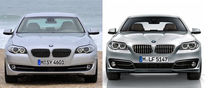 BMW 5 Series Comparison, Front Fascia