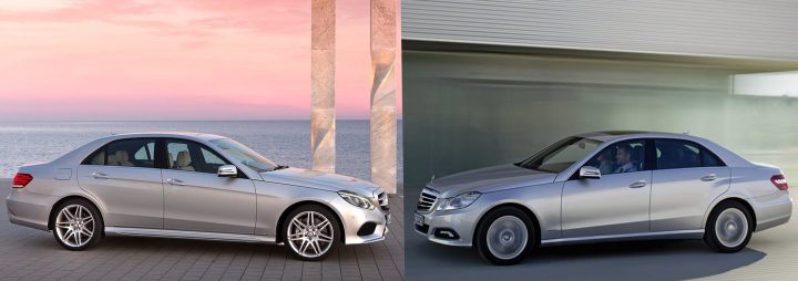 Comparison: Left: Mercedes-Benz W213, Right: Mercedes-Benz W212 side