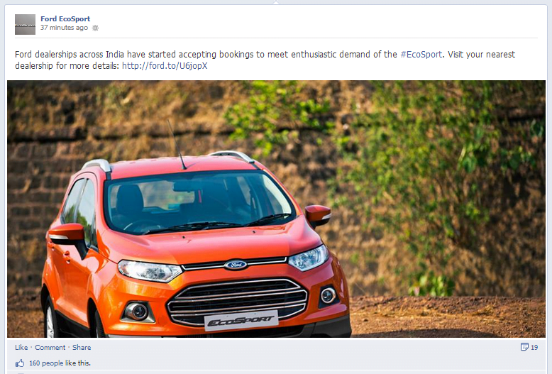 Ford EcoSport Bookings Officially Open