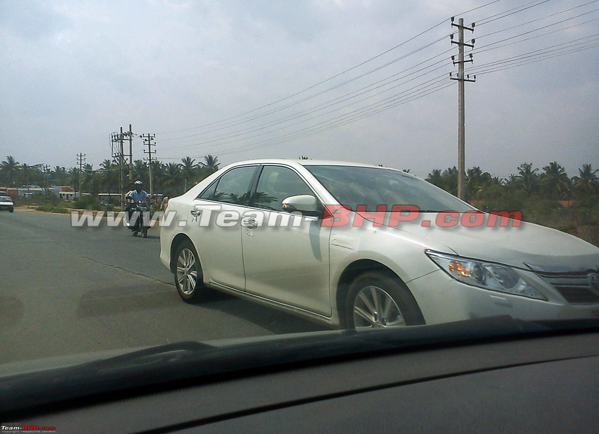 Toyota camry hybrid spied in india