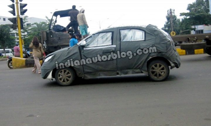 2014 Tata Vista Facelift Spy Shot Left Side Profile