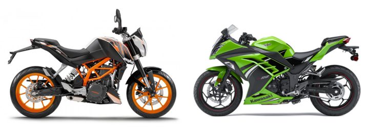 Recalled Ktm 390 Duke and Kawasaki Ninja 300