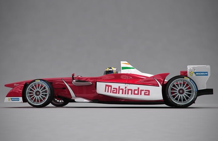 Mahindra Racing Formaula E Car Left Side Profile