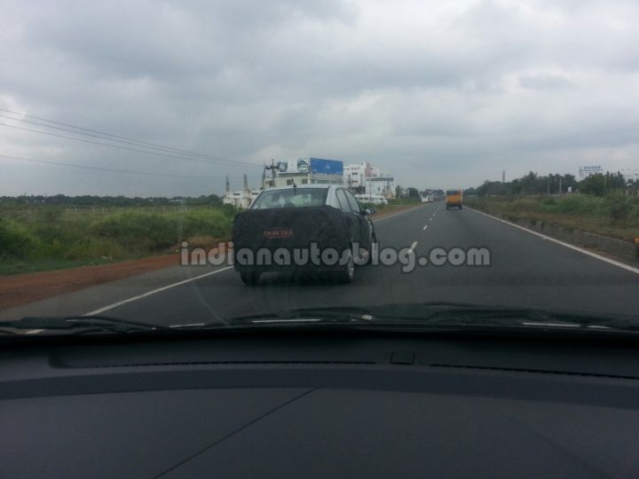 Hyundai Grand i10 Compact Sedan rear Spy Shot