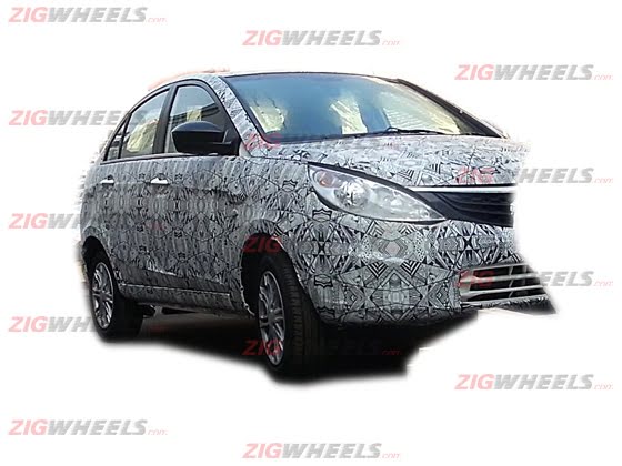 Tata Manza Compact Sedan Spy Shot Front Left Quarter