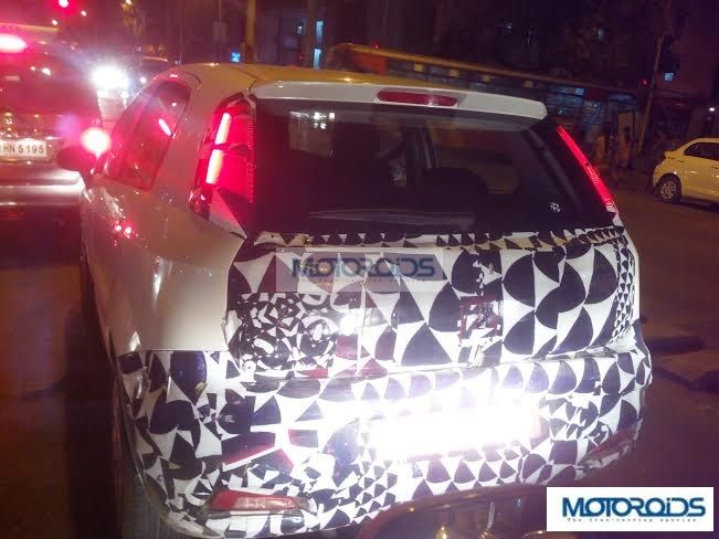 2014 Fiat Punto Facelift Spy Shot Rear Left