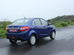 2014 Tata Zest Rear Right Quarter Dynamic