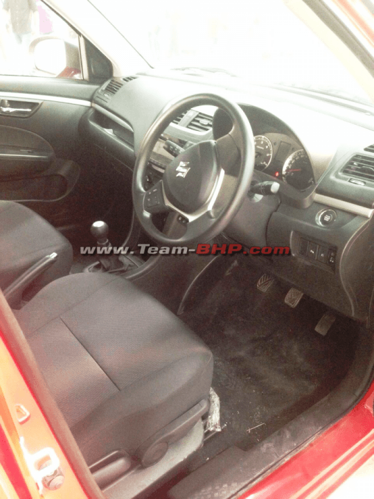 2014 Maruti Swift New Model Interiors Spy Picture