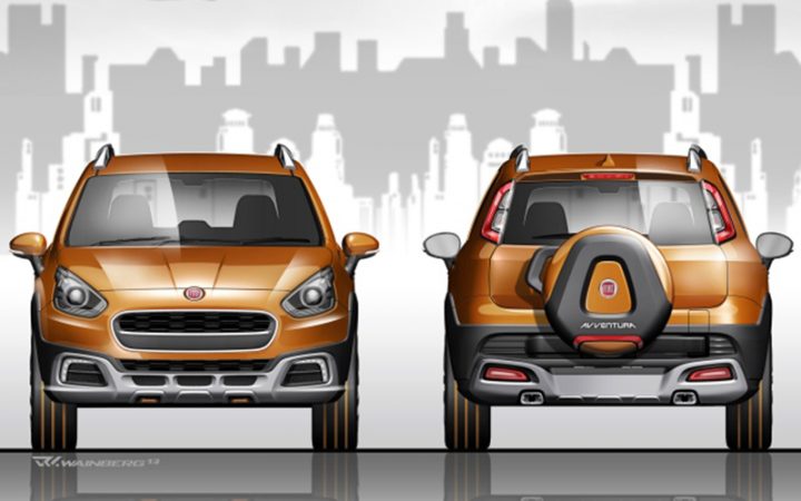 Fiat Avventura Concept Front and Rear