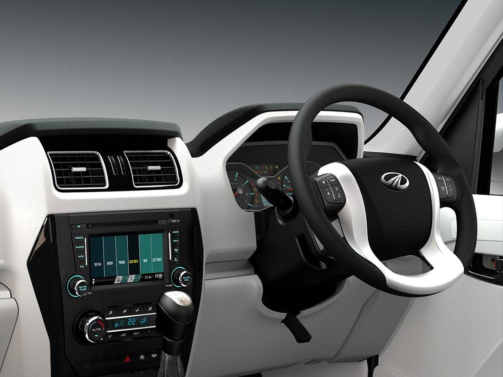 Mahindra Scorpio Facelift Interior Steering CarBlogIndia