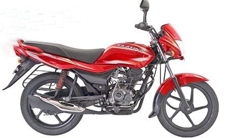 New bajaj platina 100es pics red