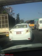 Toyota vios india spy pic rear