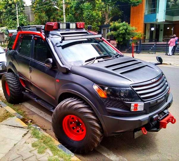 modified cars in india - XUV500 INtrepid front angle