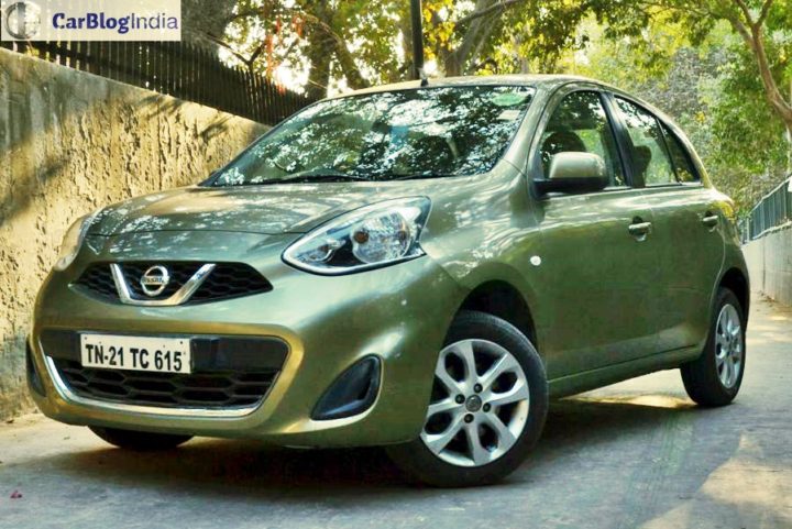 Automatic hatchback cars in India below 7 lakhs with Price, Specs, Mileage nissan-micra-cvt-long-term-review-front-angle-1