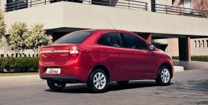 Ford figo aspire red exterior rear pics