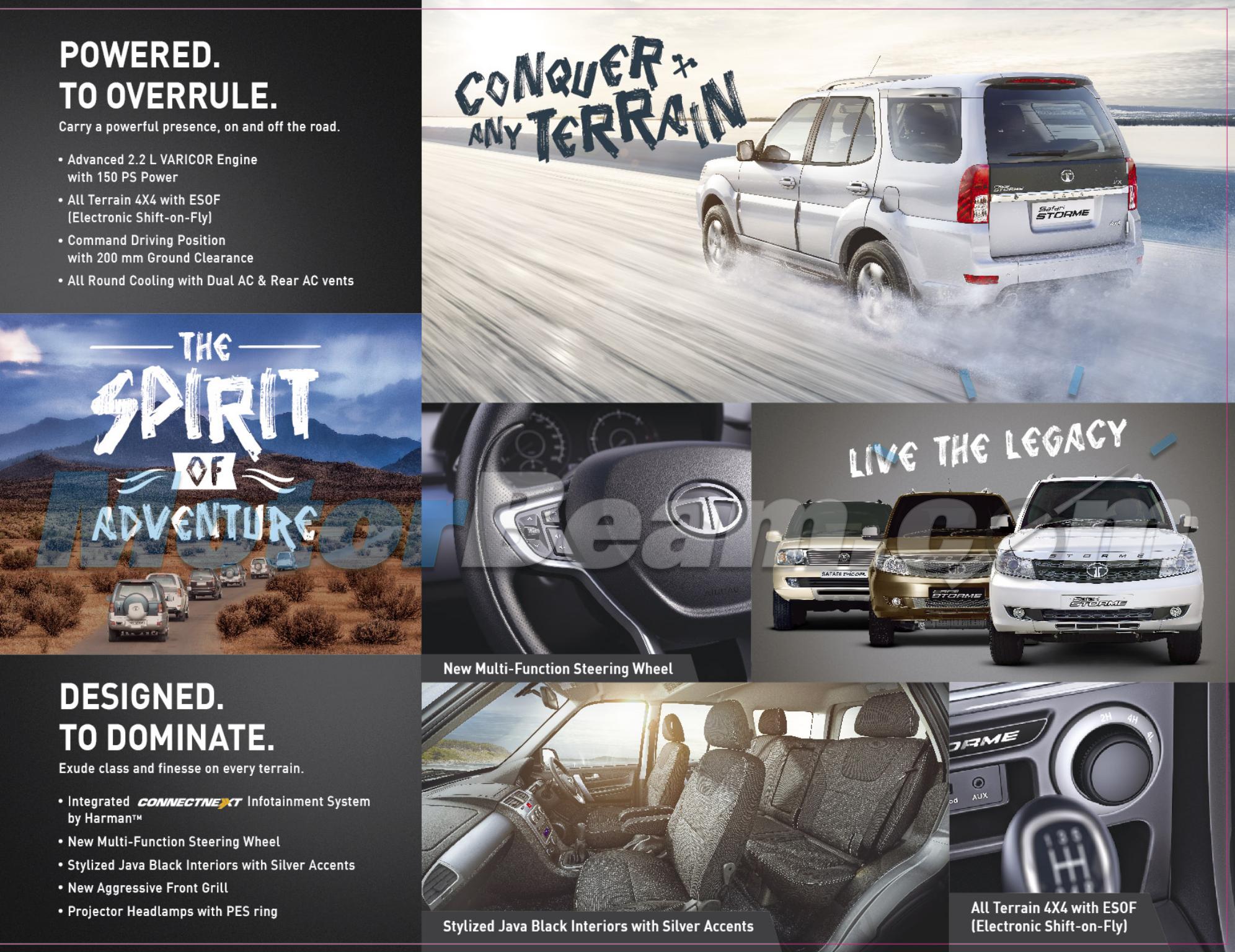 2015TataSafariStormeFaceliftBrochurePics1 CarBlogIndia 2015TataSafariStormeFaceliftBrochurePics1 CarBlogIndia