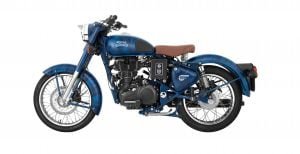 Royal Enfield Classic 500 squadron blue side 2