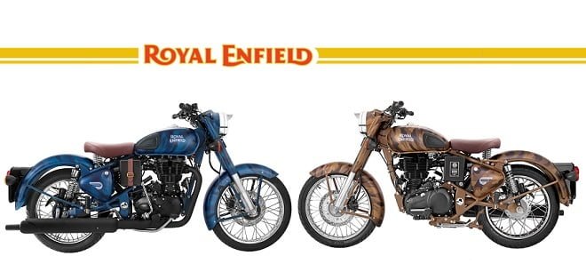 Royal Enfield Classic 500 squadron blue side launch