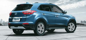 Hyundai creta india blue rear