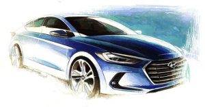 2016-Hyundai-Elantra-front-three-quarter-left-teaser-pic