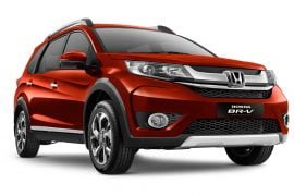 Honda br v concept compact suv red front angle official images