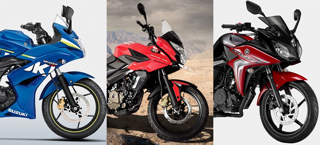 suzuki-gixxer-sf-vs-pulsar-as150-vs-yamaha-fazer-fi