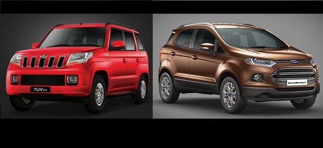 mahindra tuv300 vs ford ecosport comparison with images, specification, features,