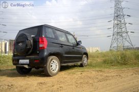 mahindra-tuv300-test-drive-review-black-rear-angle-1