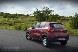 renault-kwid-test-drive-review-red-rxt-model-rear-angle