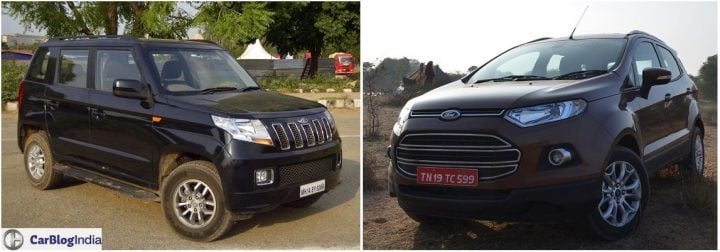 mahindra tuv300 vs ford ecosport comparison with images, specification, features,