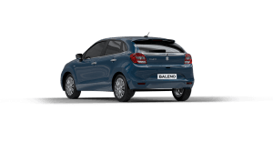 2015 maruti baleno rear angle blue