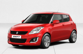 Maruti swift red front angle