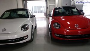 New volkswagen beetle india Orange white