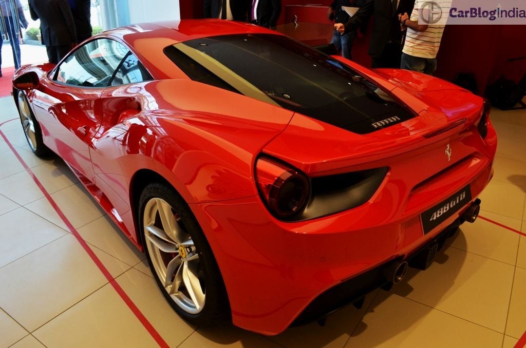 Ferrari 488 GTB India Launch rear angle 1