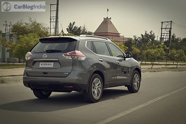 new nissan x-trail hybrid india review-photos-action-rear-angle