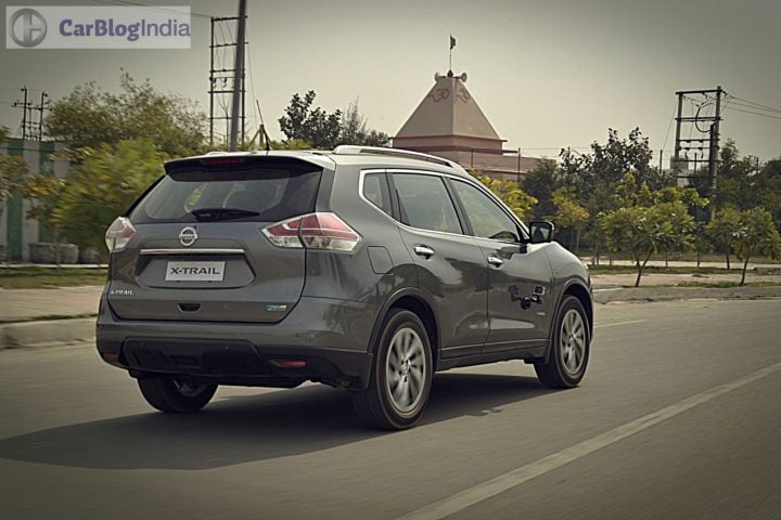 new nissan x-trail hybrid india review-photos-action-rear-angle