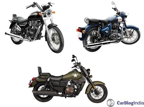 um renegade commando vs royal enfield classic 350 vs thunderbird 350