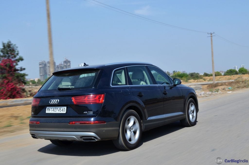 2016 Audi Q7 test Drive review Action Shot rear